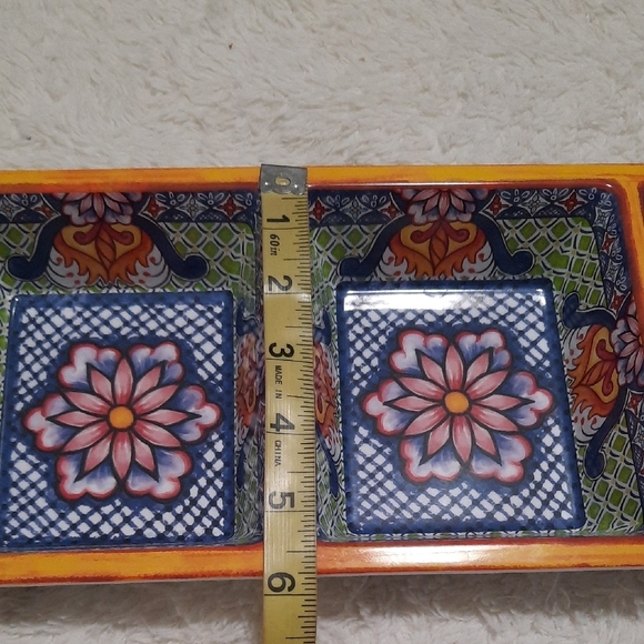 Floral Pitcher and Colorful Ceramic Dish Set and Floral - Picture 4 of 8